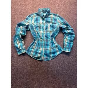 Y2K Aeropostale Plaid Button-Down Shirt Size Medium GUC
